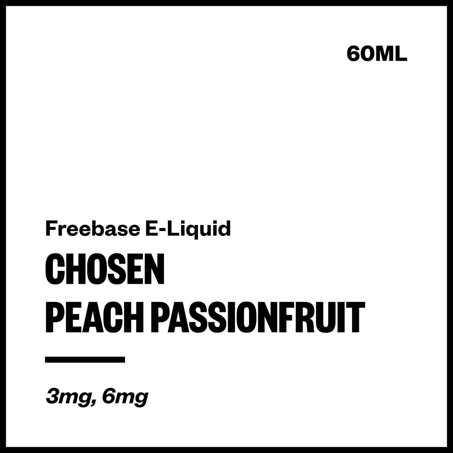 Chosen - Peach Passionfruit - 60ml | Vapourium NZ