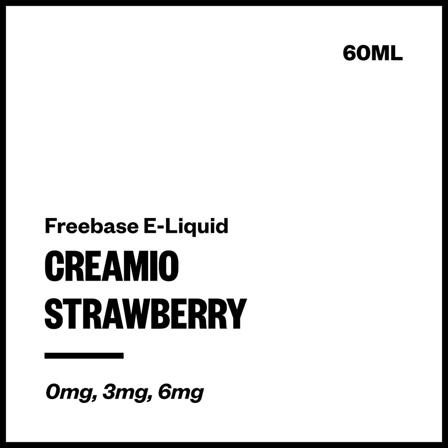Creamio - Strawberry (Freebase E-Liquid 60ml) | Vapourium NZ