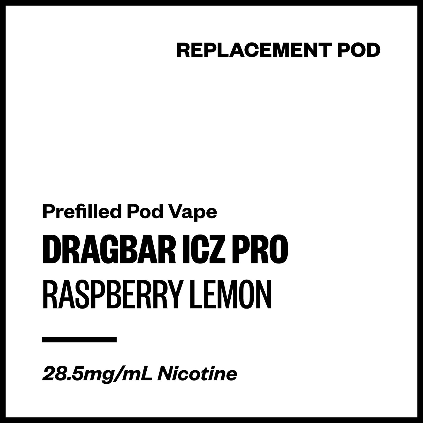 Dragbar ICZ Pro - Raspberry Lemon (Replacement Pod) | Vapourium NZ