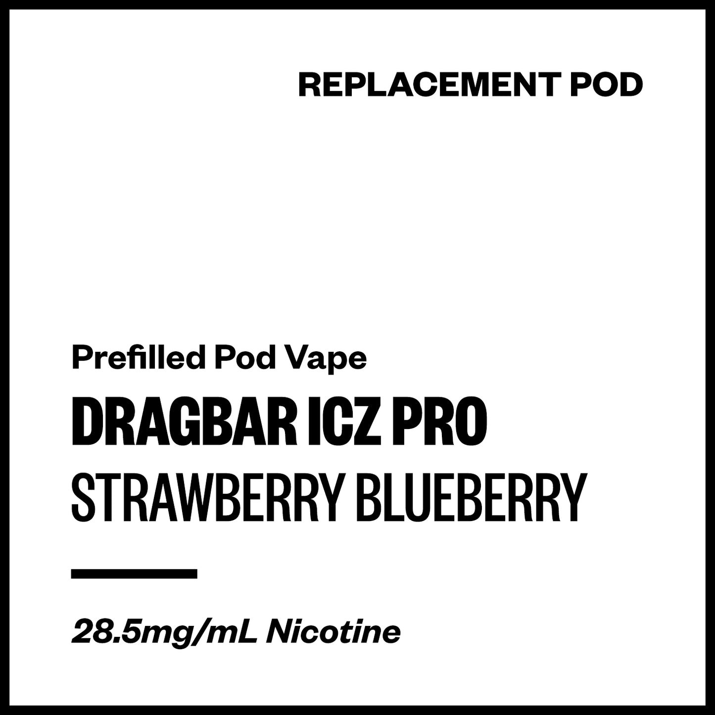 Dragbar ICZ Pro - Strawberry Blueberry (Replacement Pod) | Vapourium NZ