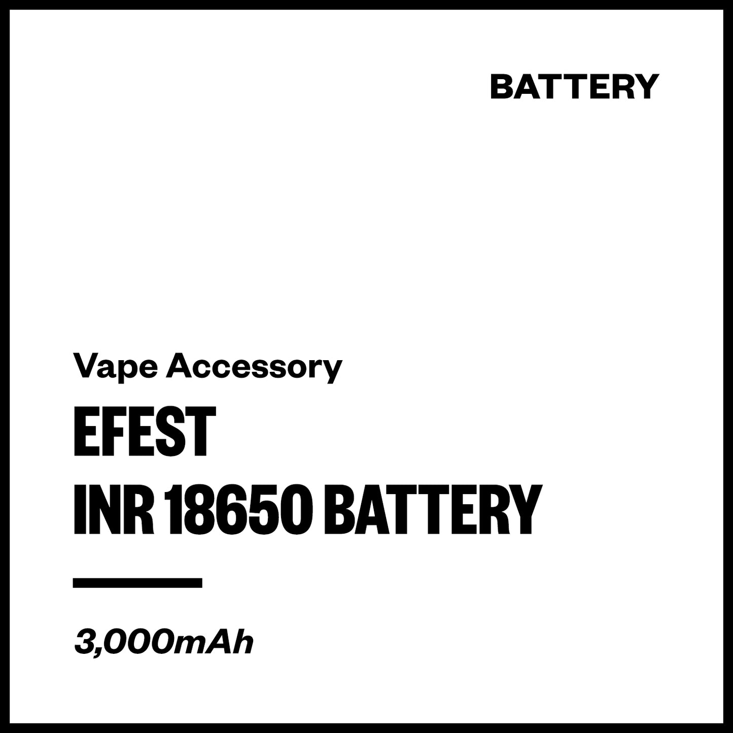 EFEST INR 18650 (3,000mAh) Battery | Vapourium NZ
