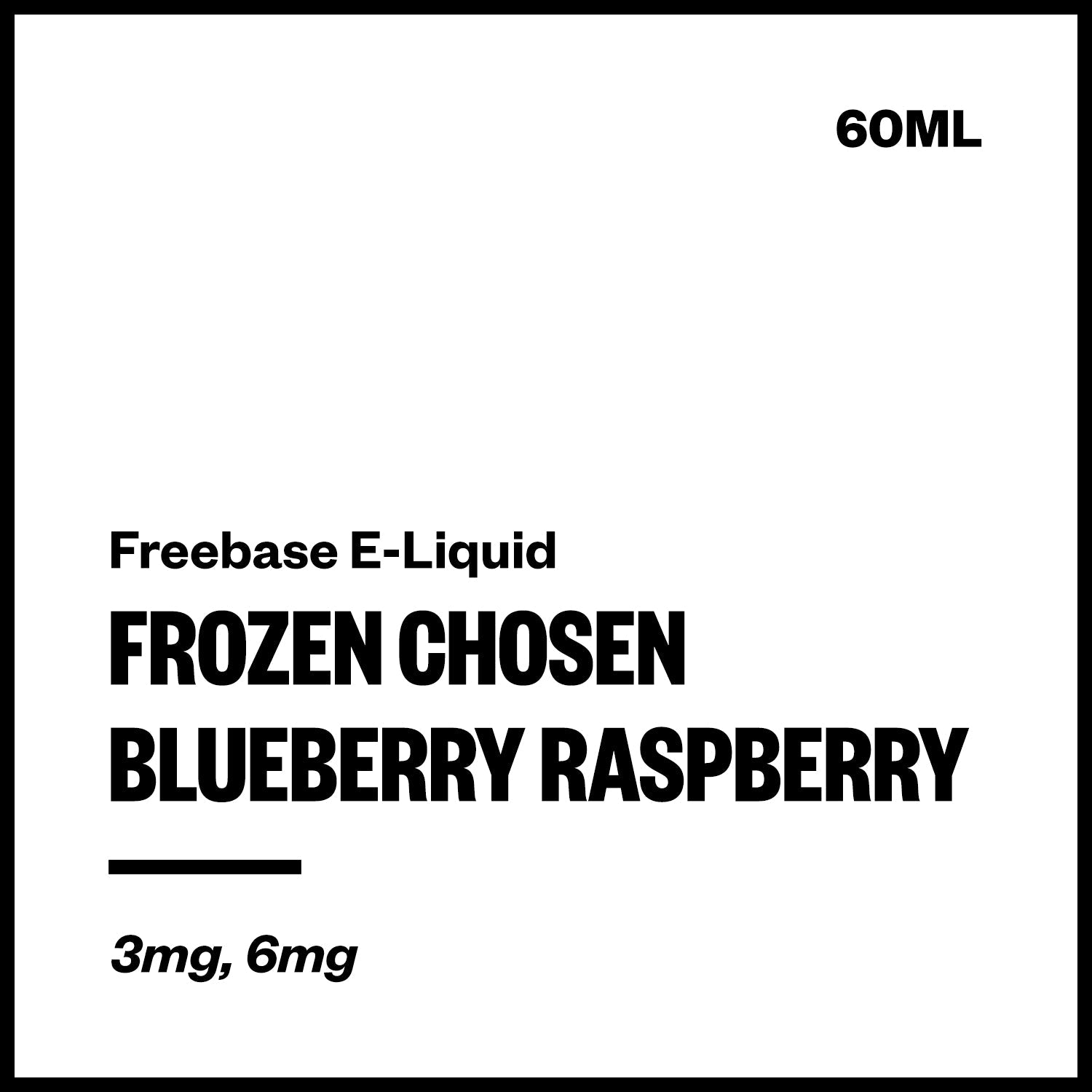 Frozen Chosen - Blueberry Raspberry (Freebase E-Liquid 60ml) | Vapourium Frozen Chosen - Blueberry Raspberry (Freebase E-Liquid 60ml) | Vapourium