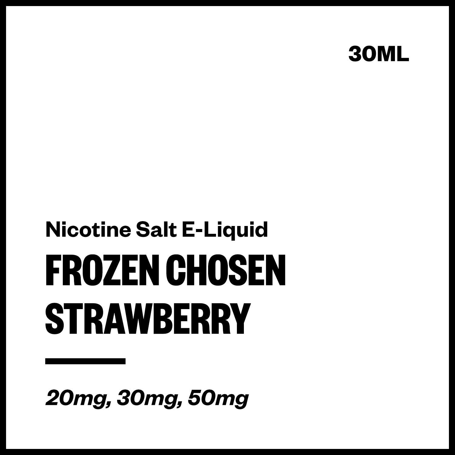 Frozen Chosen Salts - Strawberry - 30ml | Vapourium NZ
