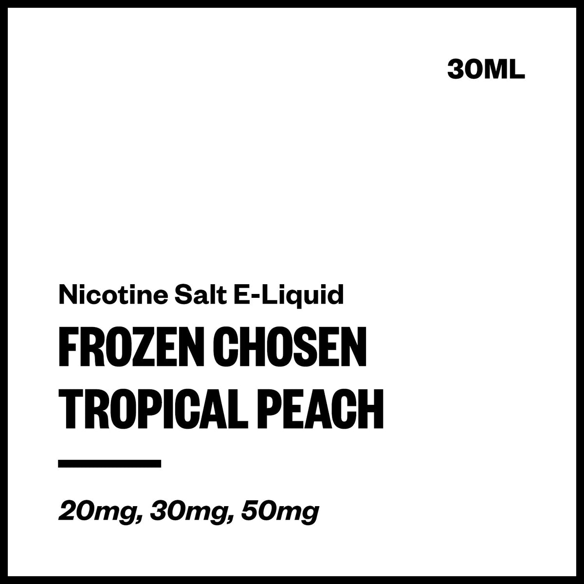 Frozen Chosen Nic Salt E-Liquid - Tropical Peach