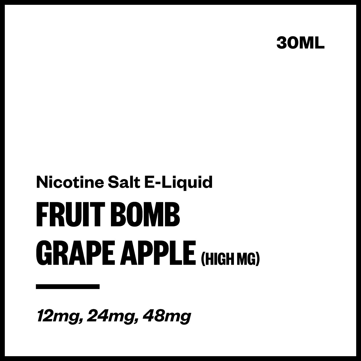 Fruit Bomb - Grape Apple (High MG Nic Salt E-Liquid 30ml) | Vapourium NZ