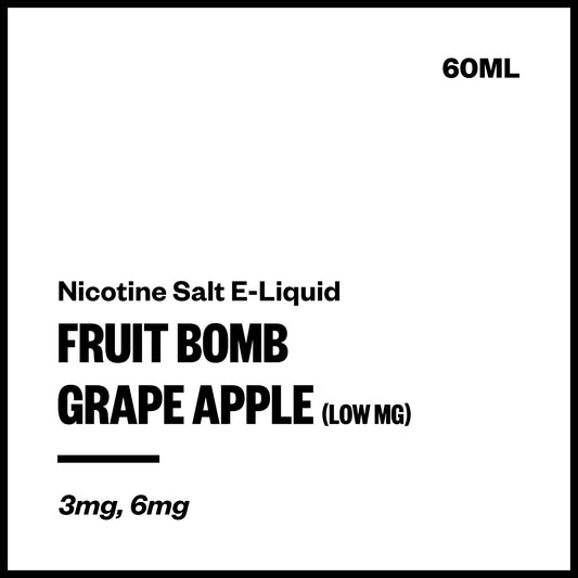 Fruit Bomb - Grape Apple (Low MG Nic Salt E-Liquid 60ml) | Vapourium NZ