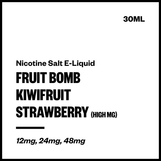 Fruit Bomb - Kiwifruit Strawberry (High MG Nic Salt E-Liquid 30ml) | Vapourium NZ