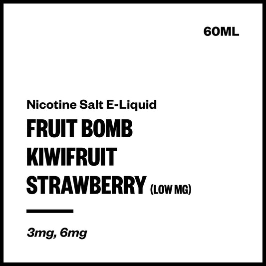 Fruit Bomb - Kiwifruit Strawberry (Low MG Nic Salt E-Liquid 60ml) | Vapourium NZ
