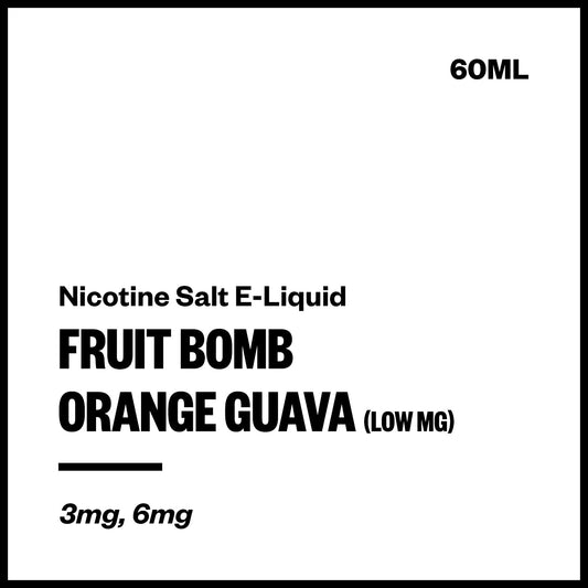 Fruit Bomb - Orange Guava (Low MG Nic Salt E-Liquid 60ml) | Vapourium NZ