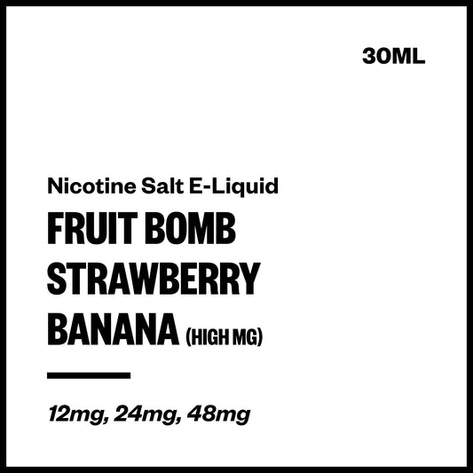 Fruit Bomb - Strawberry Banana (High MG Nic Salt E-Liquid 30ml) | Vapourium NZ