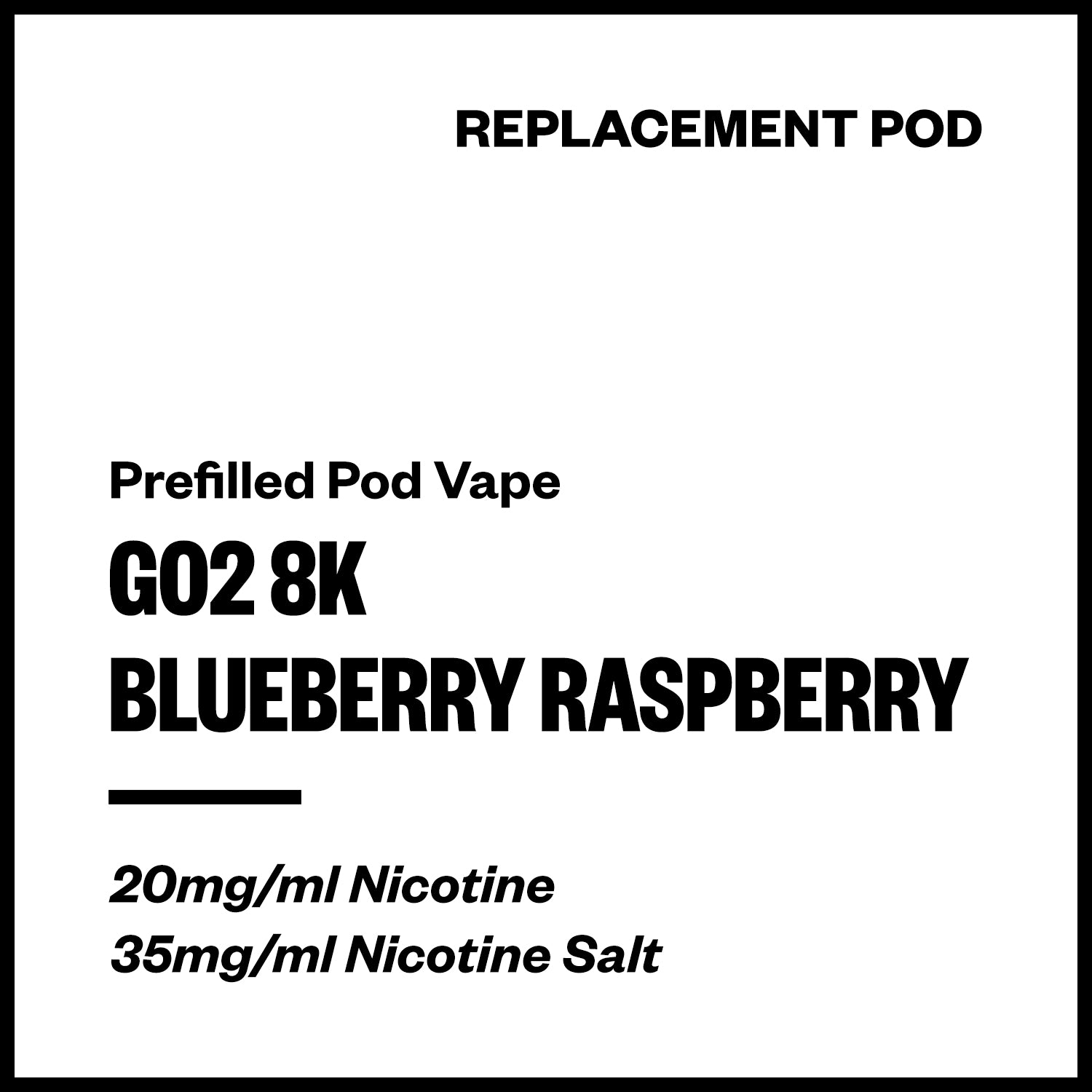 Go2 8K Blueberry Raspberry Replacement Pod – Vapourium NZ