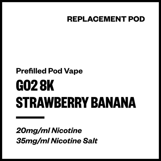 Go2 8K Strawberry Banana Replacement Pod – Vapourium NZ