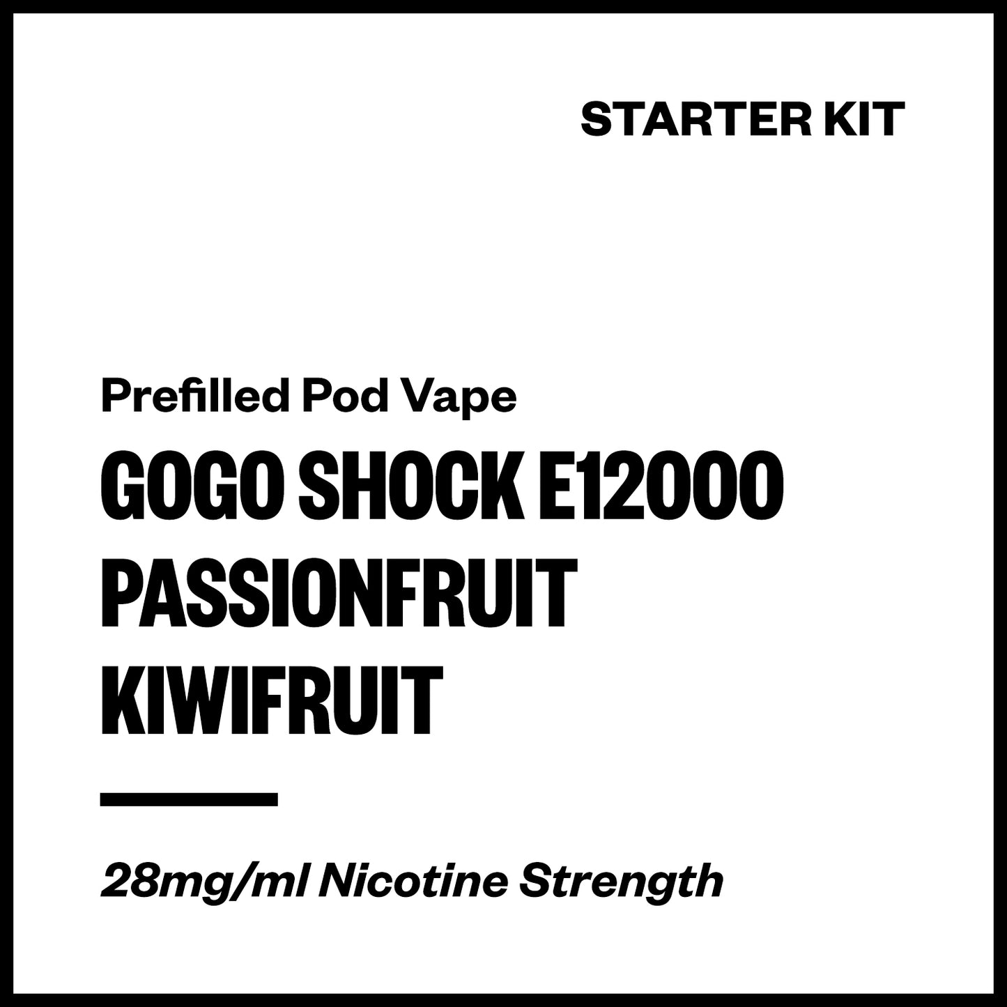 GoGo Shock E12000 - Passionfruit Kiwifruit (Starter Kit) | Vapourium NZ