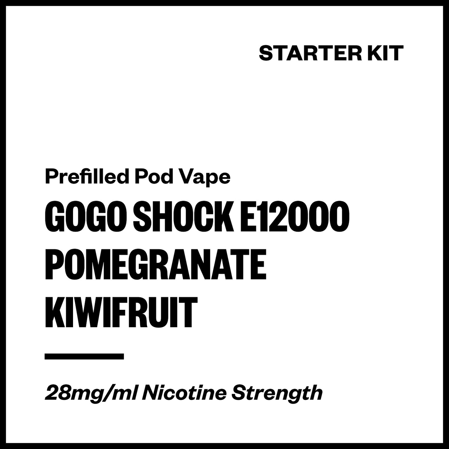 GoGo Shock E12000 - Pomegranate Kiwifruit (Starter Kit) | Vapourium NZ