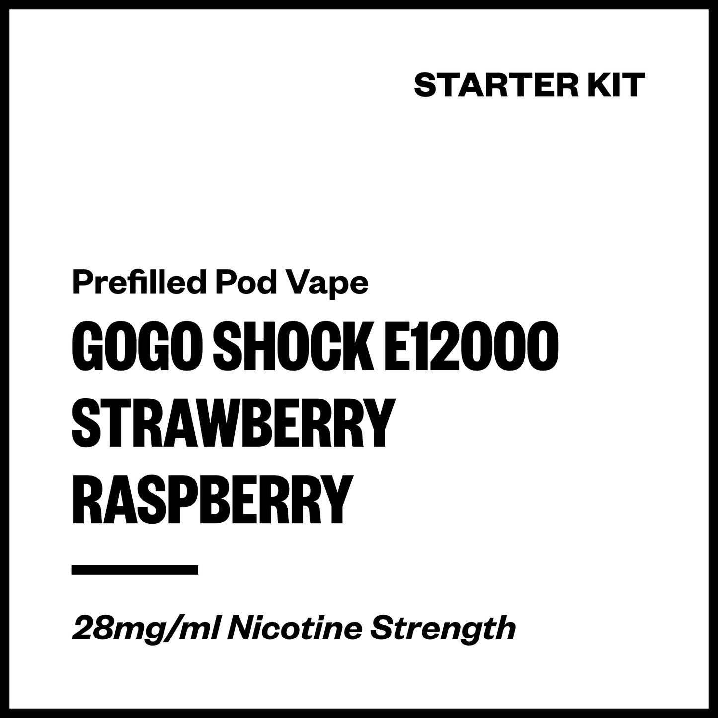 GoGo Shock E12000 - Strawberry Raspberry (Starter Kit) | Vapourium NZ