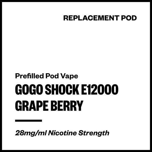 GoGo Shock E12000 - Grape Berry (Replacement Pod) | Vapourium NZ