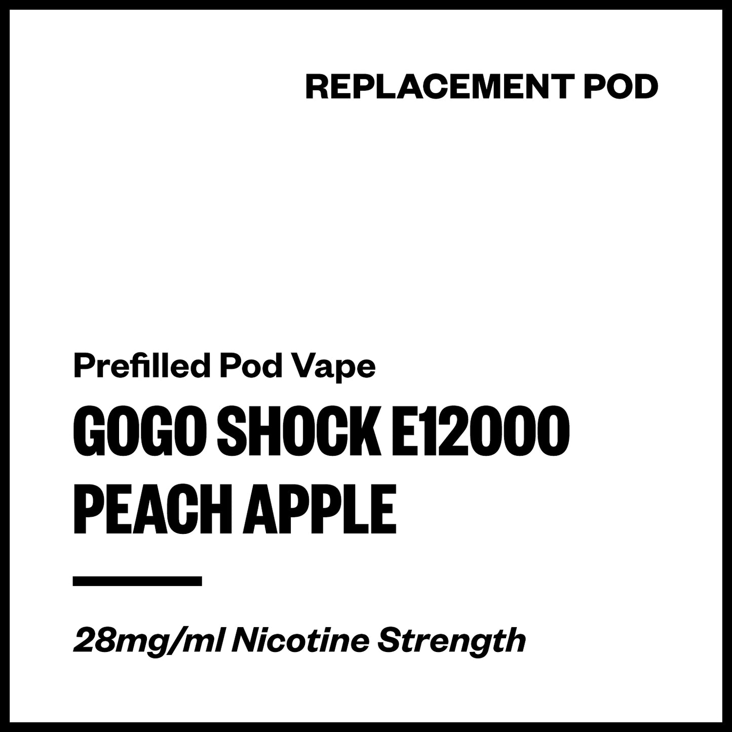 GoGo Shock E12000 - Peach Apple (Replacement Pod) | Vapourium NZ