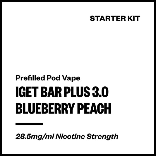 IGET Bar Plus 3.0 - Blueberry Peach (Starter Kit) | Vapourium NZ