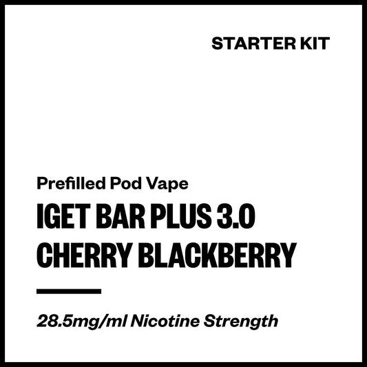 IGET Bar Plus 3.0 - Cherry Blackberry (Starter Kit) | Vapourium NZ