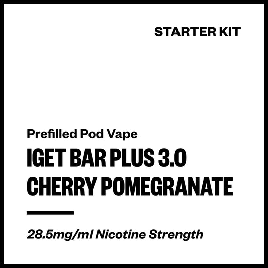 IGET Bar Plus 3.0 - Cherry Pomegranate (Starter Kit) | Vapourium NZ