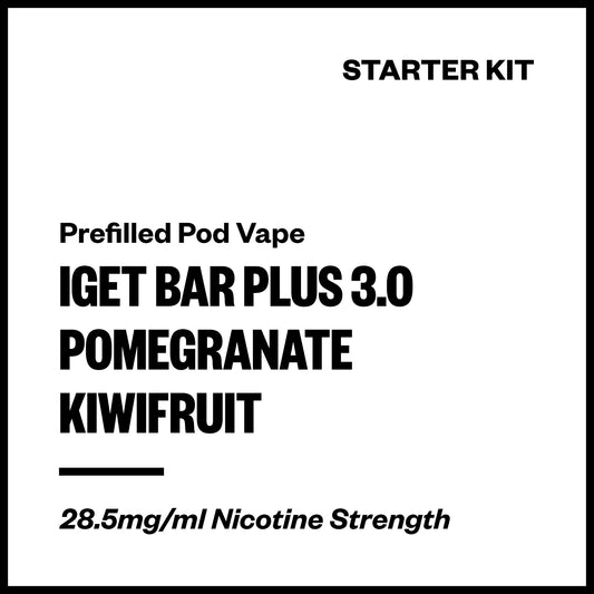 IGET Bar Plus 3.0 - Pomegranate Kiwifruit (Starter Kit) | Vapourium NZ