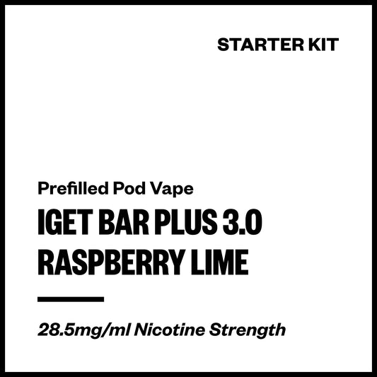 IGET Bar Plus 3.0 - Raspberry Lime (Starter Kit) | Vapourium NZ