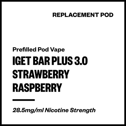 IGET Bar Plus 3.0 - Strawberry Raspberry (Replacement Pod) | Vapourium NZ
