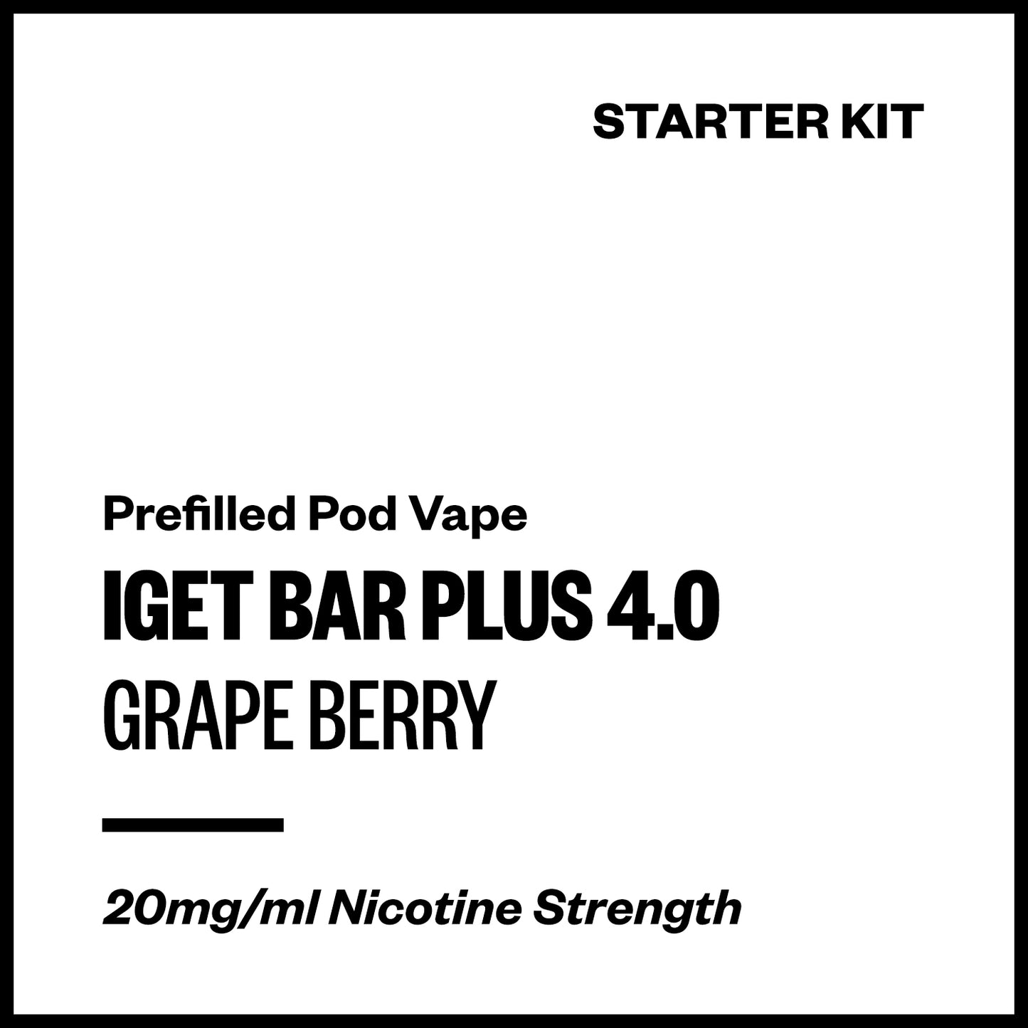 IGET Bar Plus 4.0 - Grape Berry (Starter Kit) - Vapourium, Buy Vape NZ, Ecig, Vape Pens, Ejuice/Eliquid, Christchurch, Dunedin