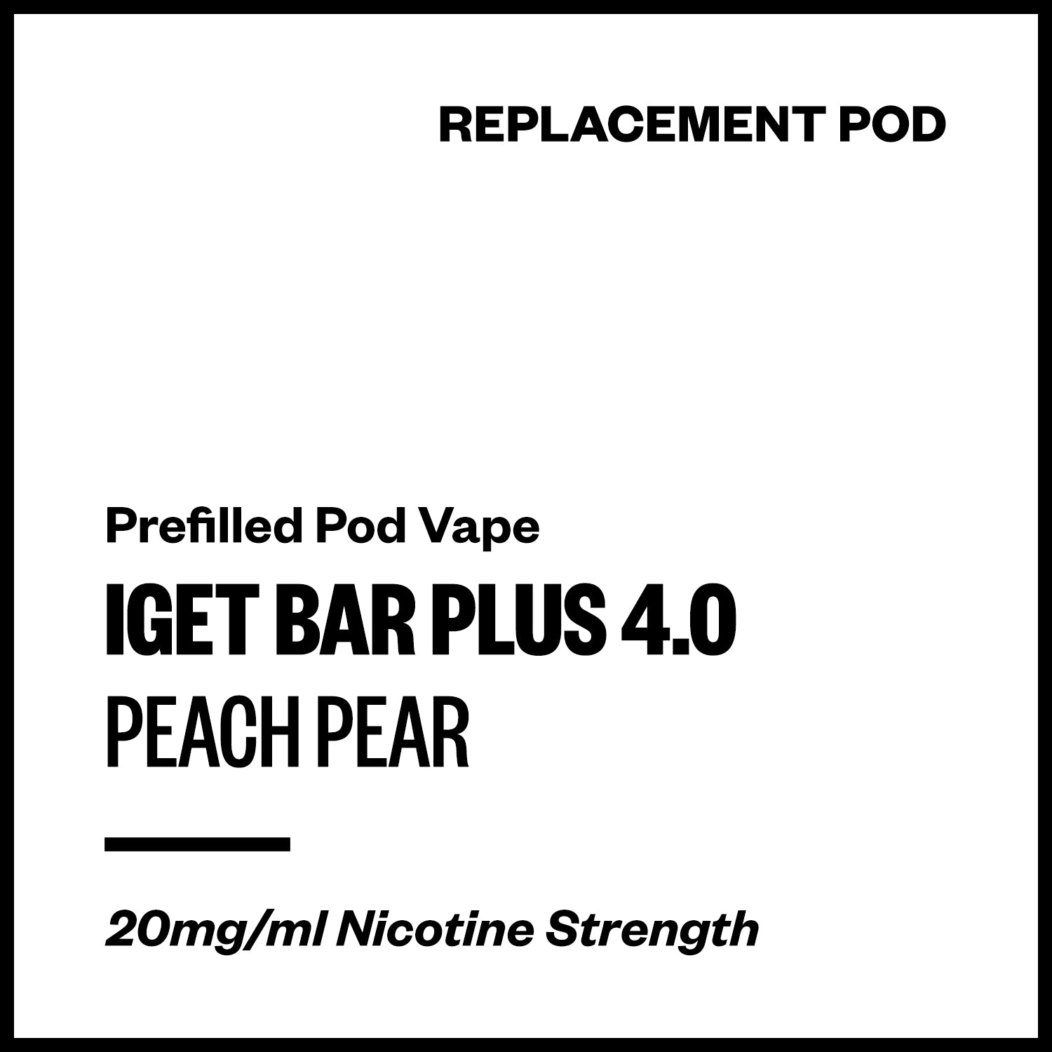 IGET Bar Plus 4.0 - Peach Pear (Replacement Pod) | Vapourium IGET Bar Plus 4.0 - Peach Pear (Replacement Pod) | Vapourium