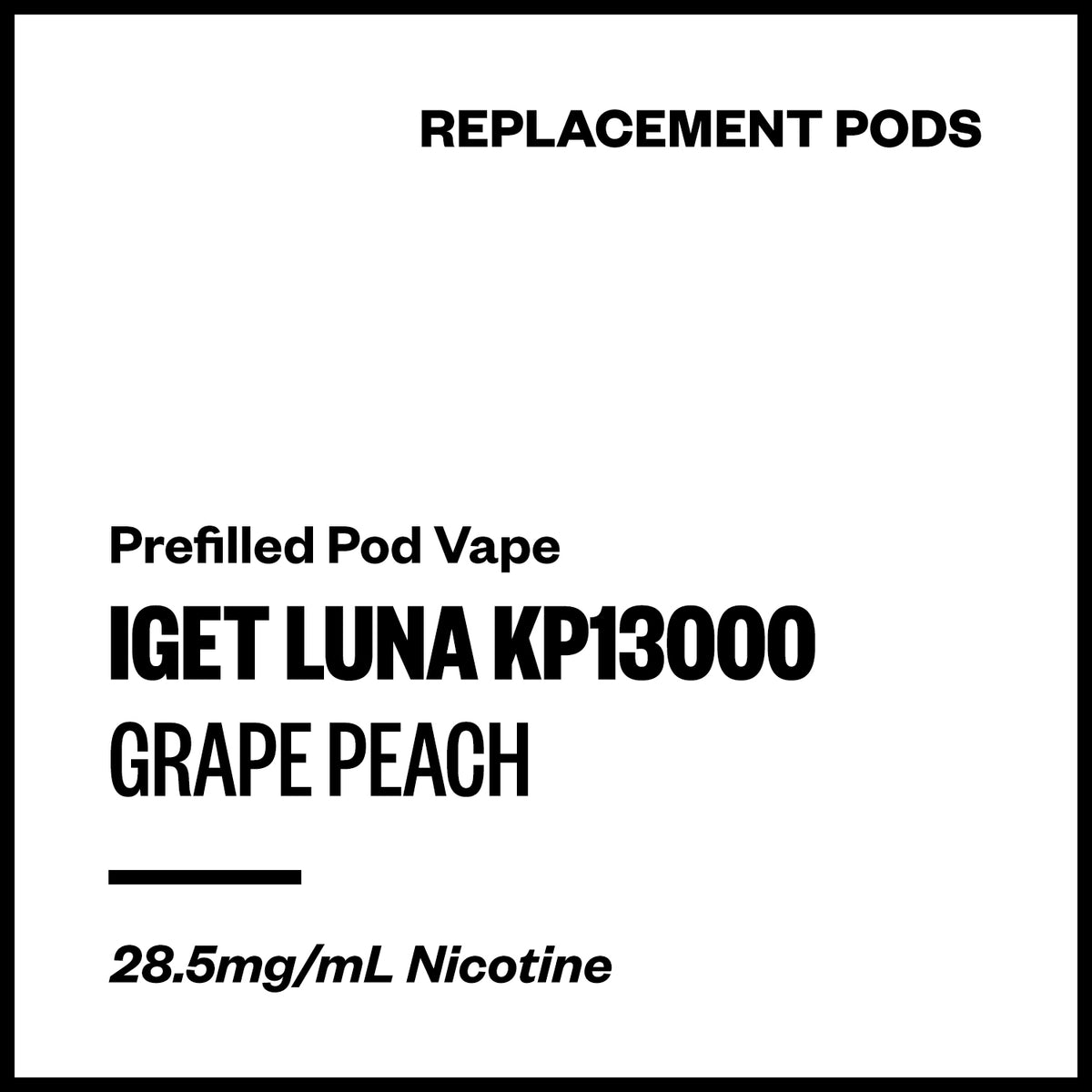 IGET Luna KP13000 - Grape Peach (Replacement Pod) - Vapourium, Buy Vape NZ, Ecig, Vape Pens, Ejuice/Eliquid, Christchurch, Dunedin