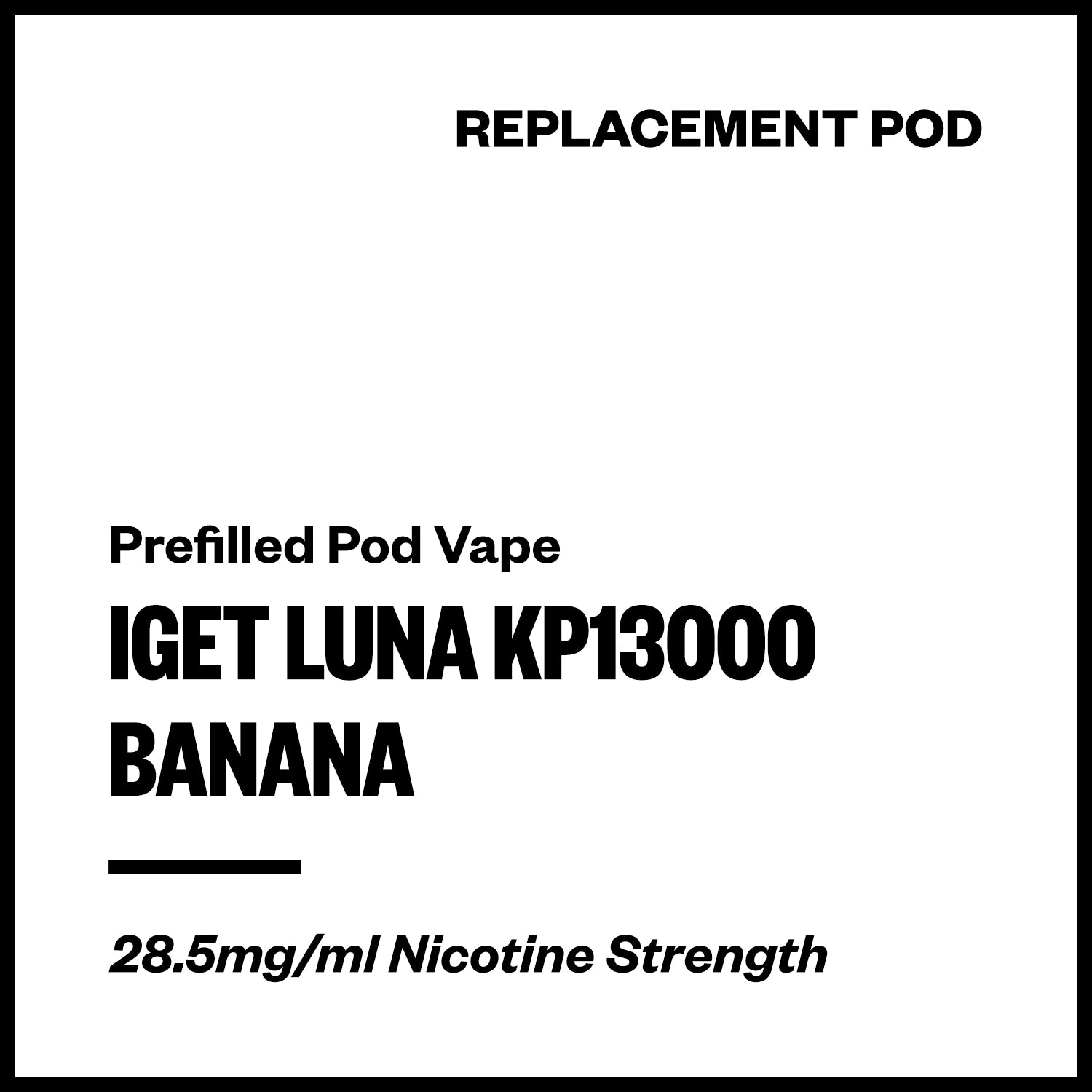 IGET Luna KP13000 - Banana (Replacement Pod) | Vapourium NZ