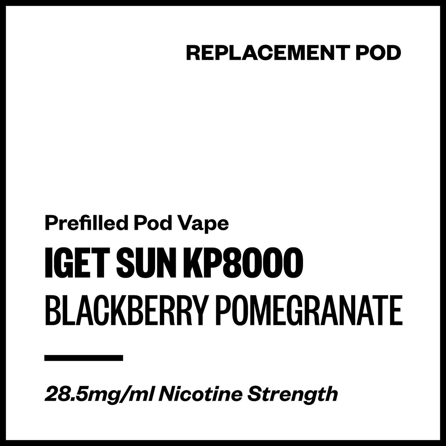 IGET Sun KP8000 - Blackberry Pomegranate (Replacement Pod) | Vapourium NZ