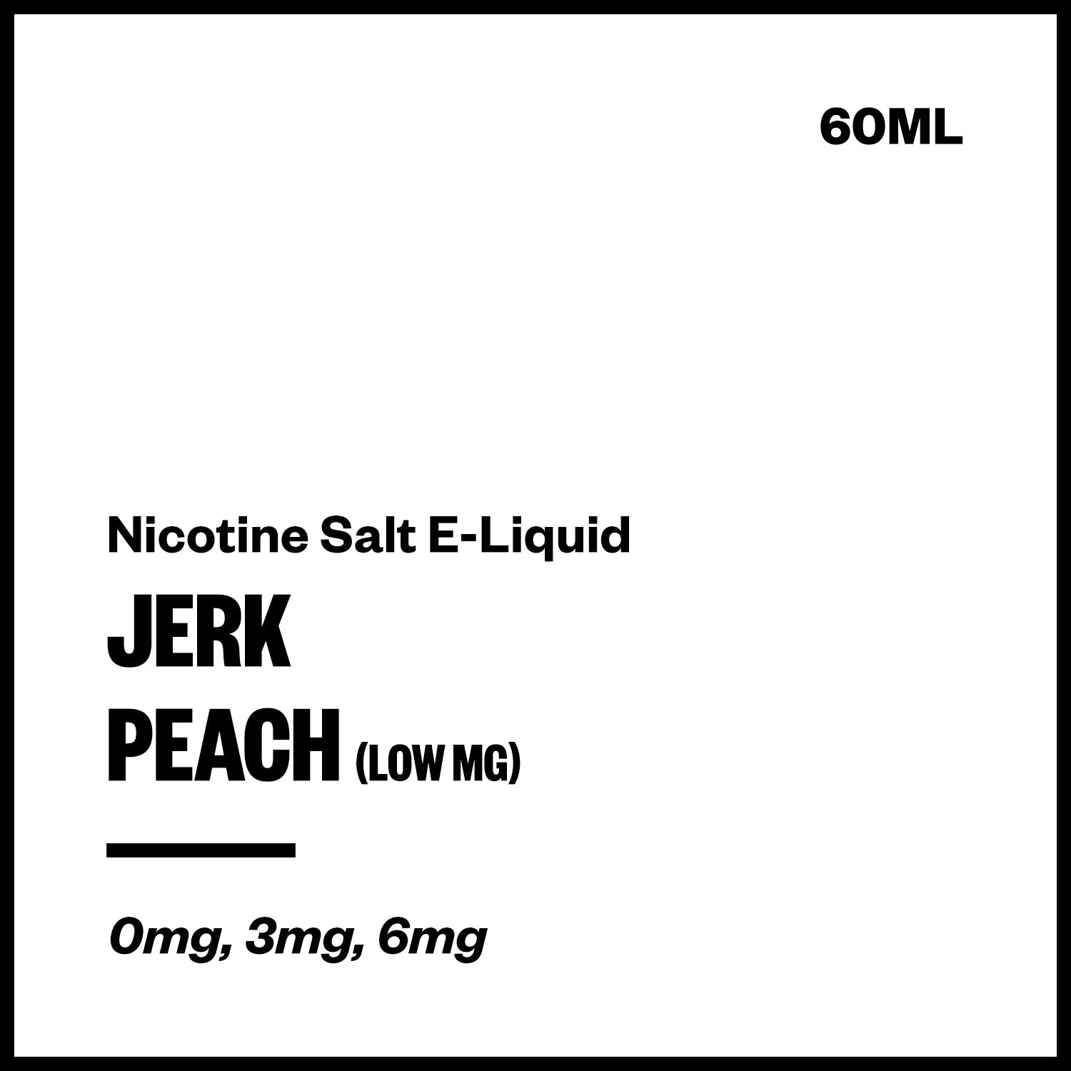 Jerk - Peach (Low MG Nic Salt E-Liquid 60ml) | Vapourium NZ