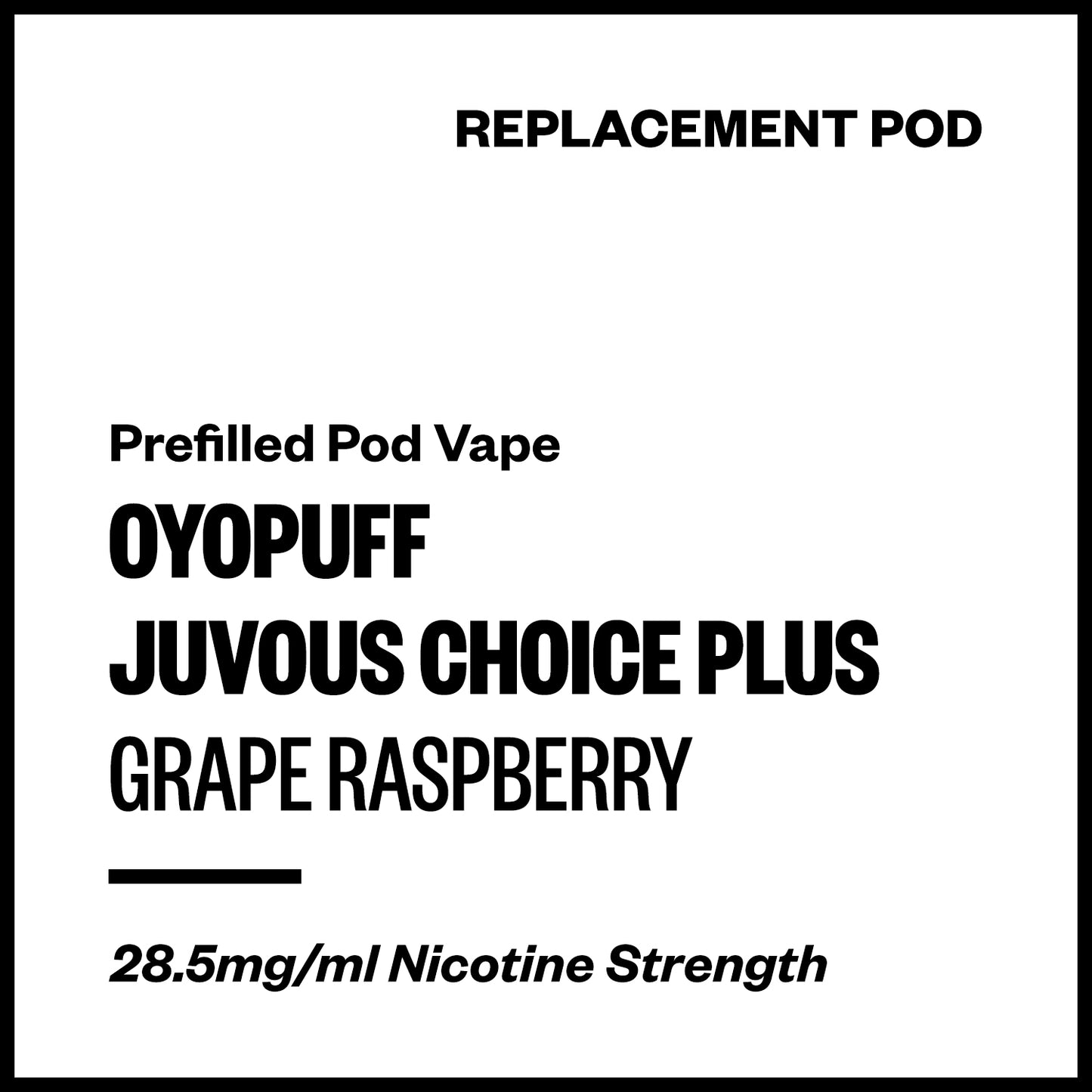 Oyopuff Juvous Choice Plus - Grape Raspberry (Replacement Pod) | Vapourium NZ