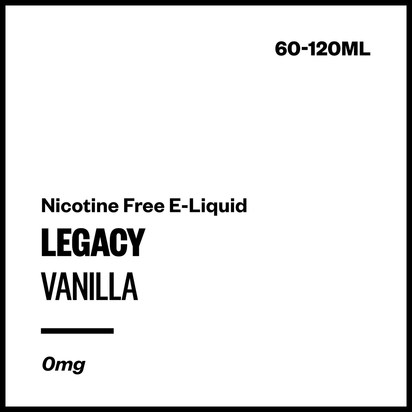 Legacy - Vanilla (Nicotine Free E-Liquid) | Vapourium NZ
