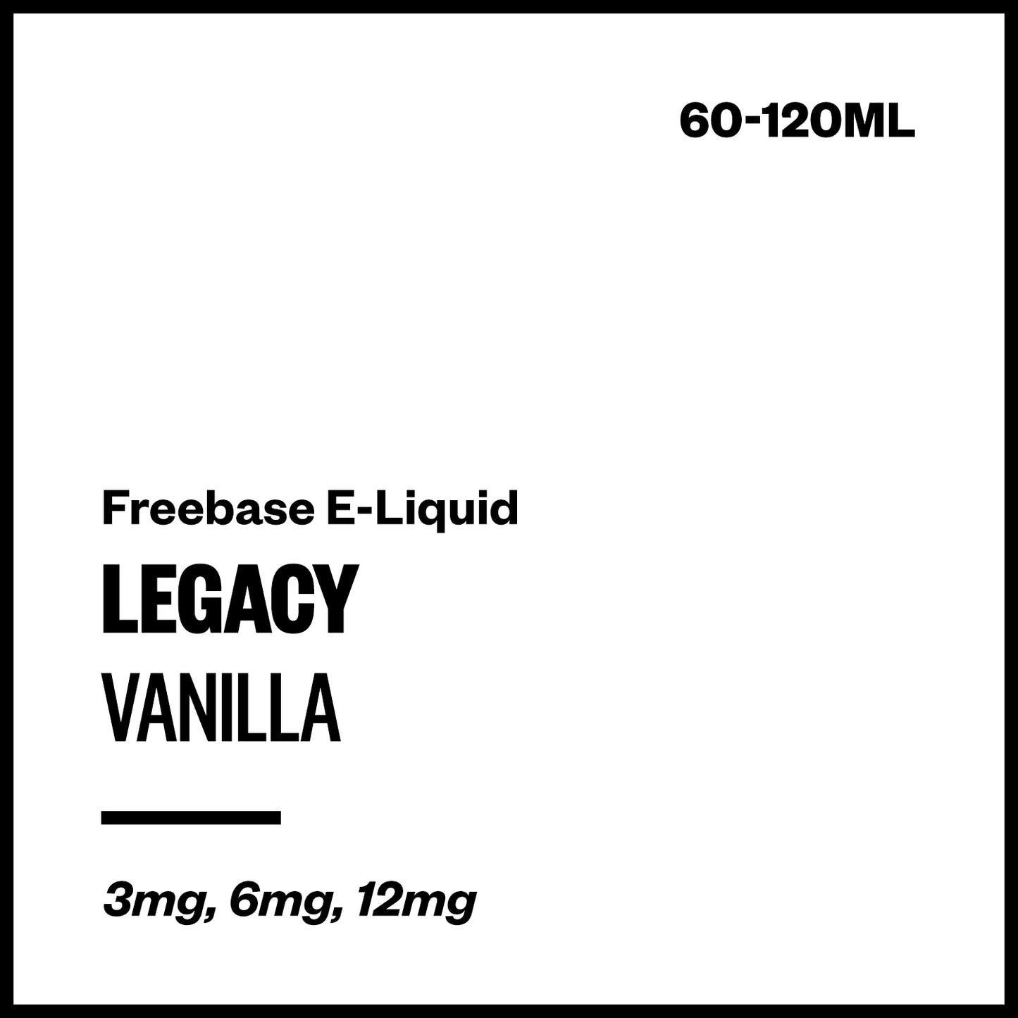 Legacy - Vanilla (Freebase E-Liquid) | Vapourium NZ