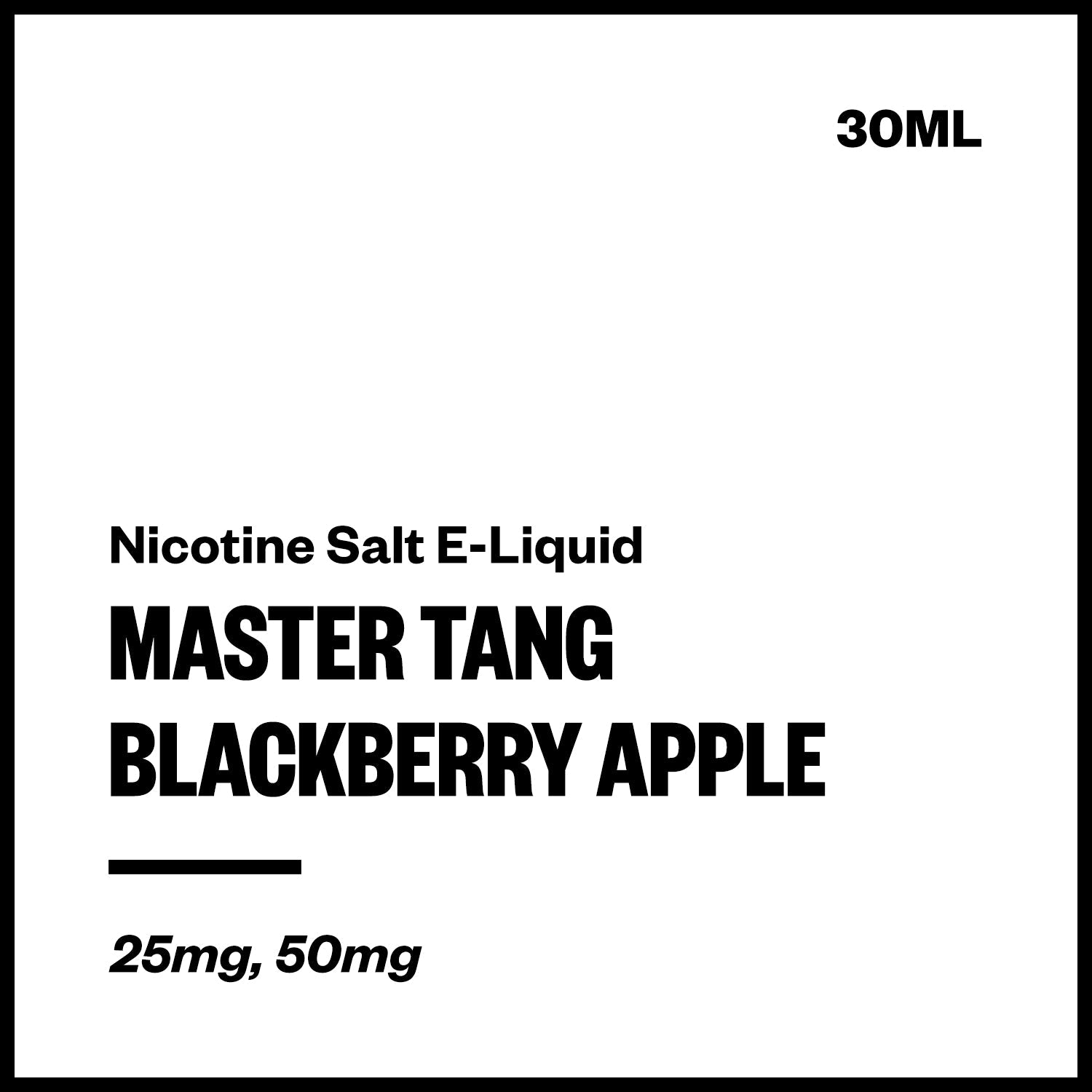Master Tang - Blackberry Apple (Nic Salt E-Liquid 30ml) | Vapourium NZ