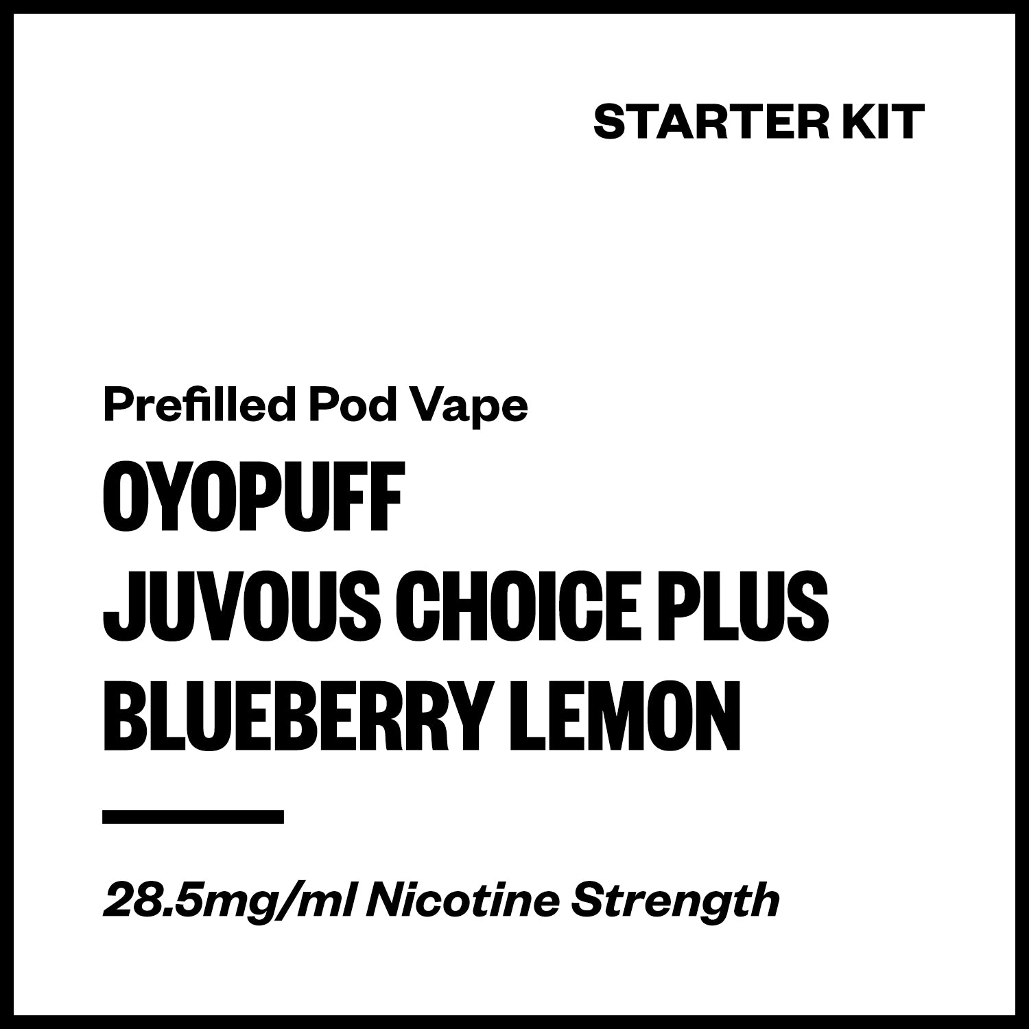 OYOPUFF Juvous Choice Plus - Blueberry Lemon (Starter Kit) | Vapourium NZ