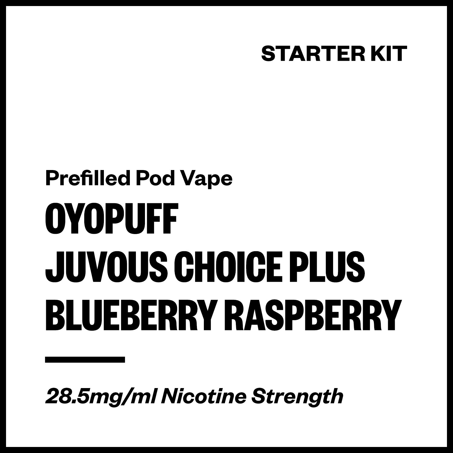 OYOPUFF Juvous Choice Plus - Blueberry Raspberry (Starter Kit) | Vapourium NZ