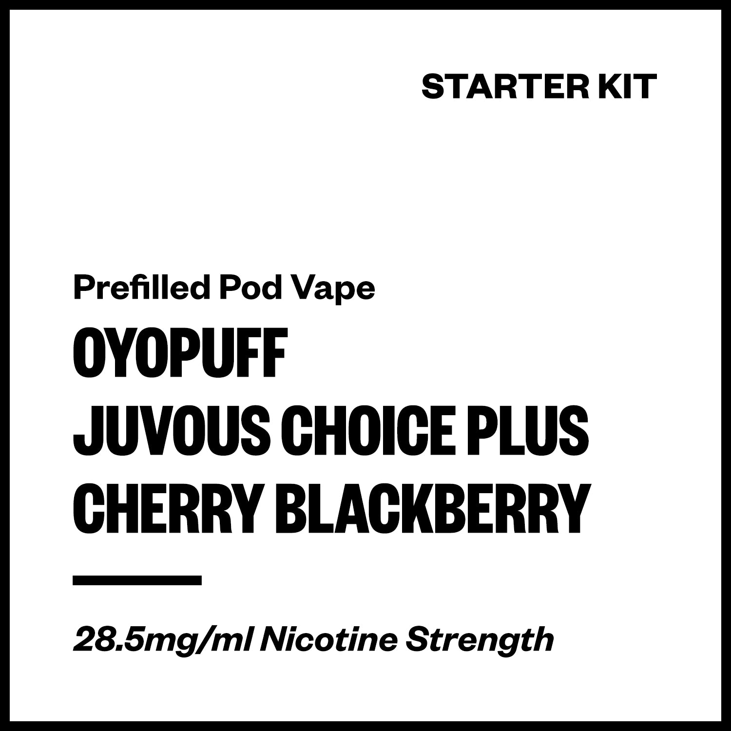 OYOPUFF Juvous Choice Plus - Cherry Blackberry (Starter Kit) | Vapourium NZ