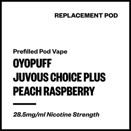 OYOPUFF Juvous Choice Plus - Peach Raspberry (Replacement Pod) | Vapourium NZ