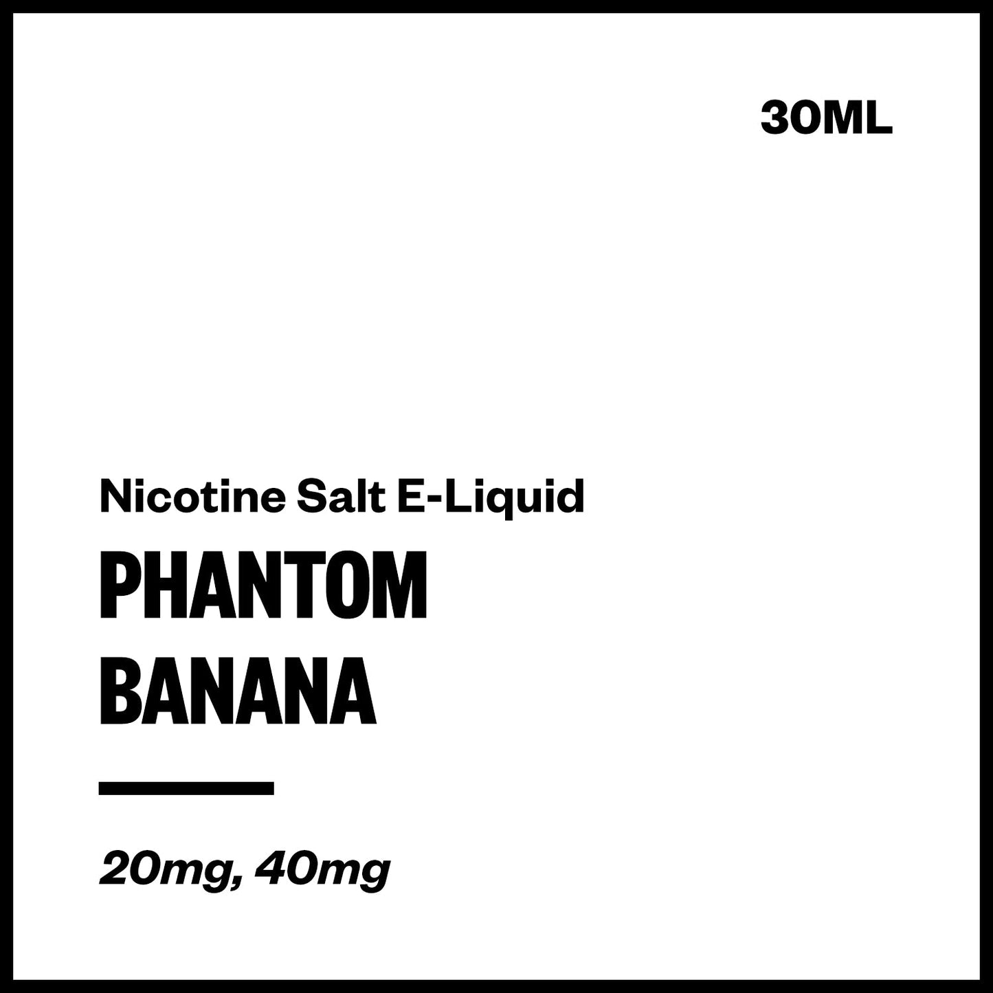 Phantom - Banana (Nic Salt E-Liquid 30ml) | Vapourium NZ