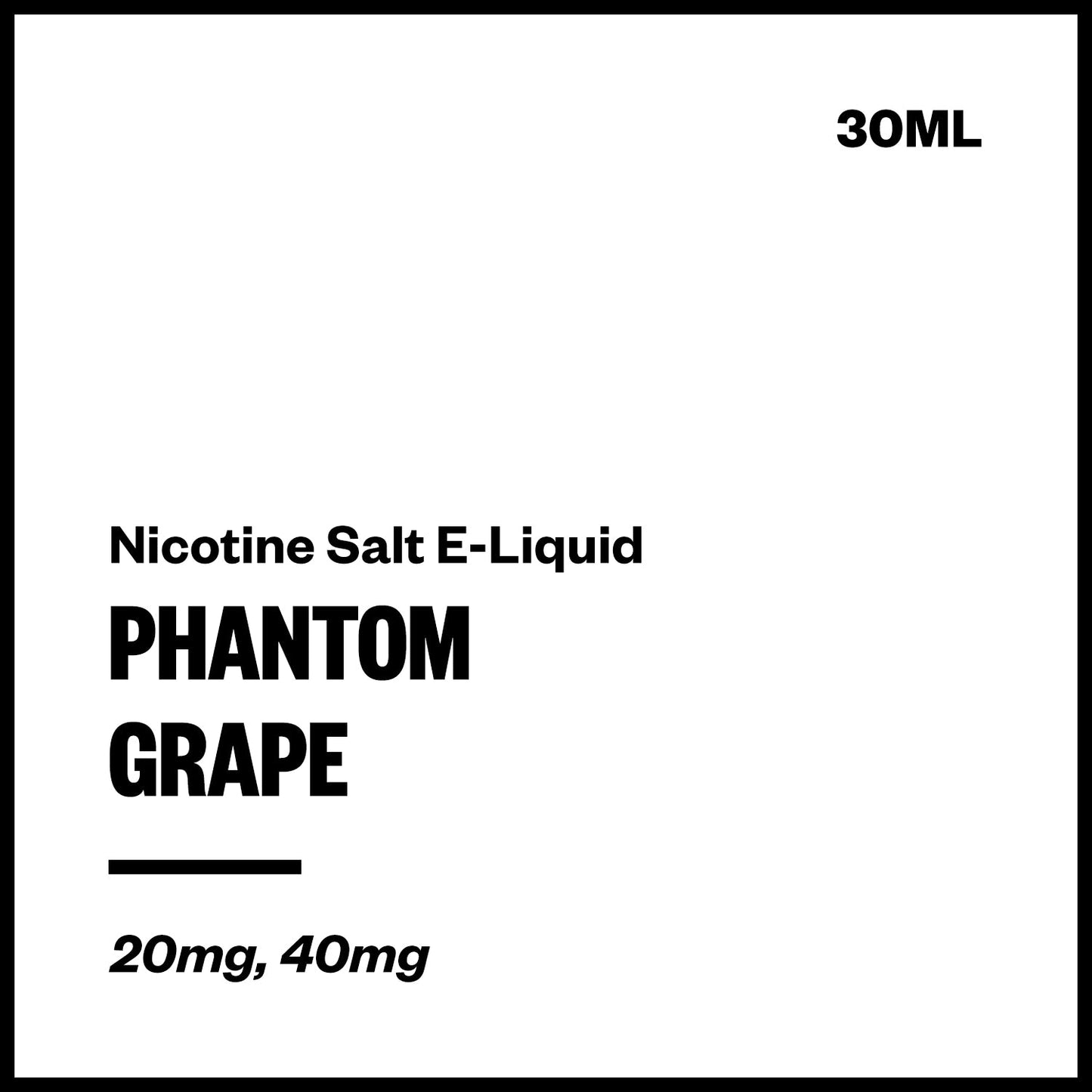 Phantom - Grape (Nic Salt E-Liquid 30ml) | Vapourium NZ