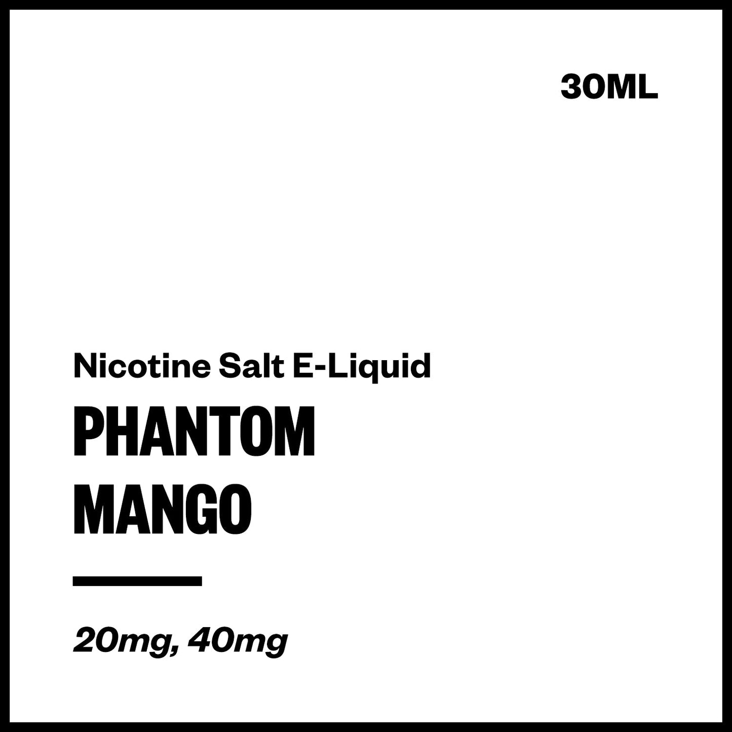 Phantom - Mango (Nic Salt E-Liquid 30ml) | Vapourium NZ