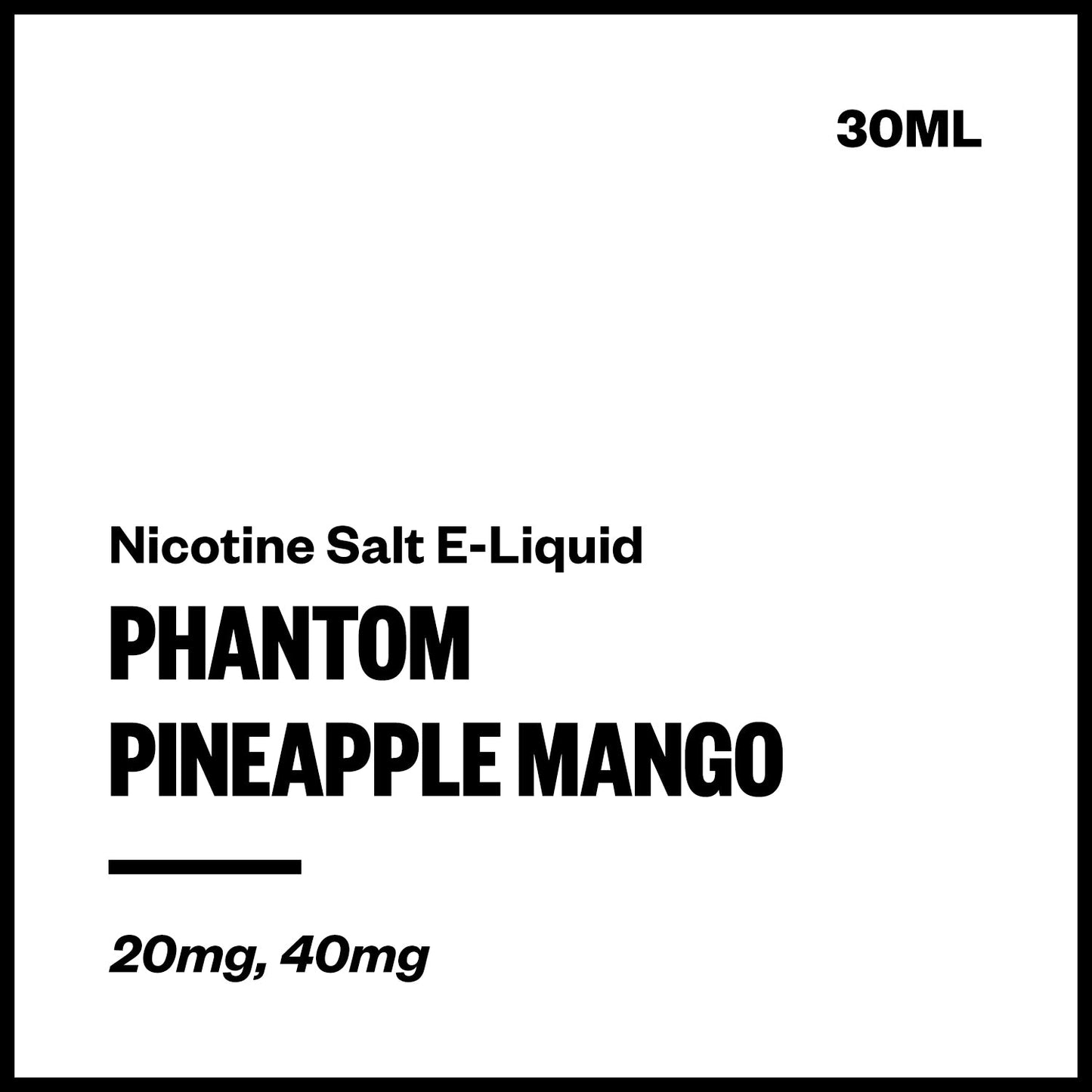Phantom - Pineapple Mango (Nic Salt E-Liquid 30ml) | Vapourium NZ