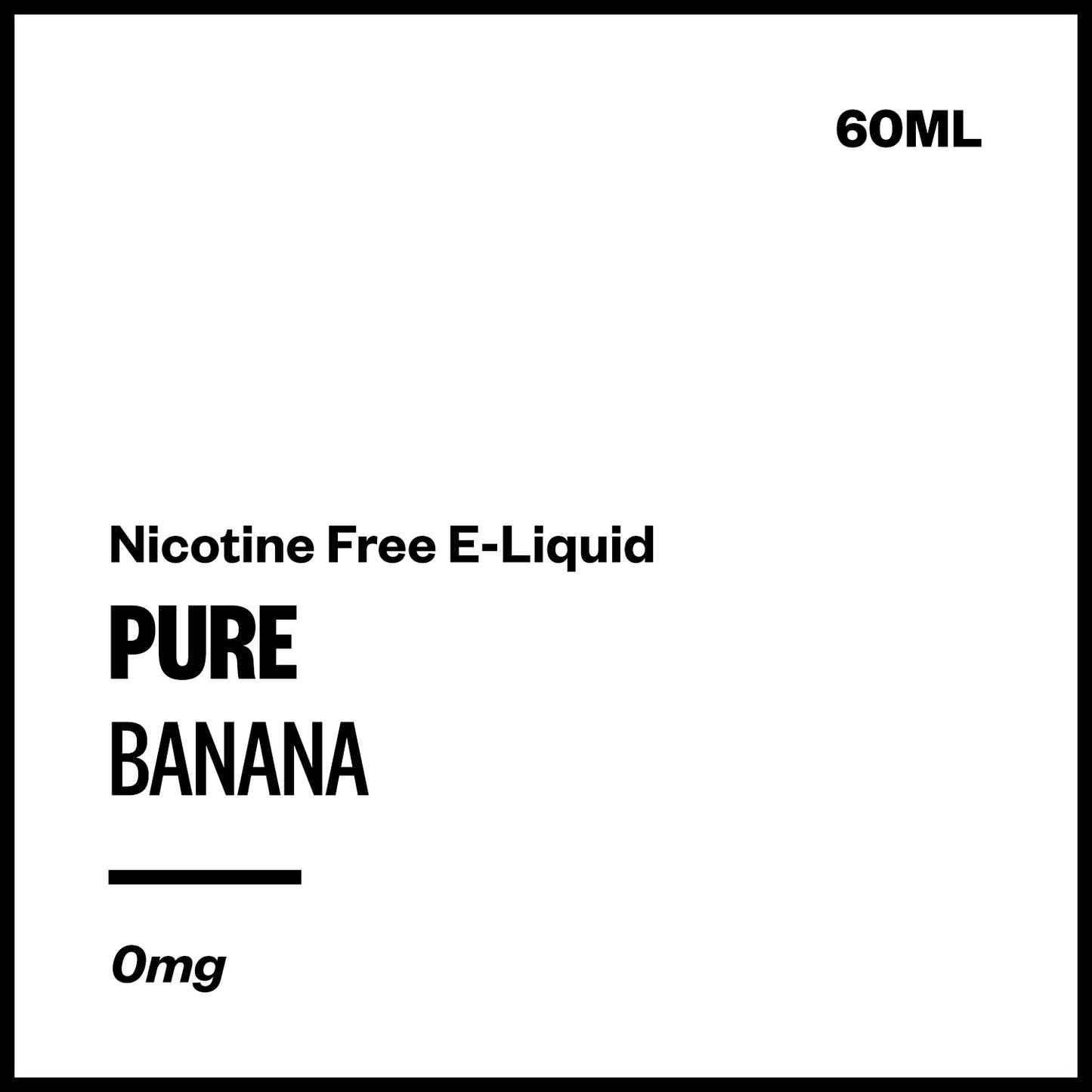 Pure - Banana (Nicotine Free-Liquid 60ml) | Vapourium NZ
