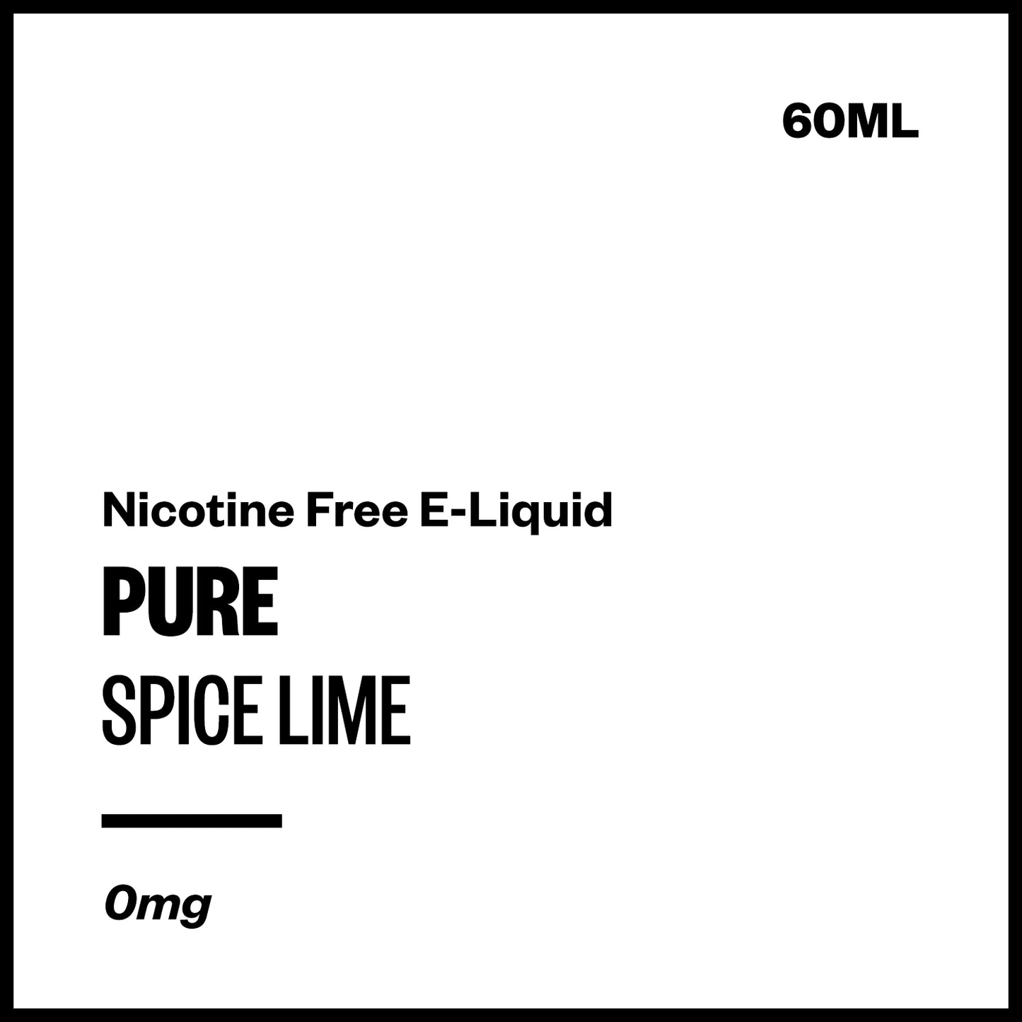 Pure - Spice Lime (Nicotine Free E-Liquid 60ml) | Vapourium NZ
