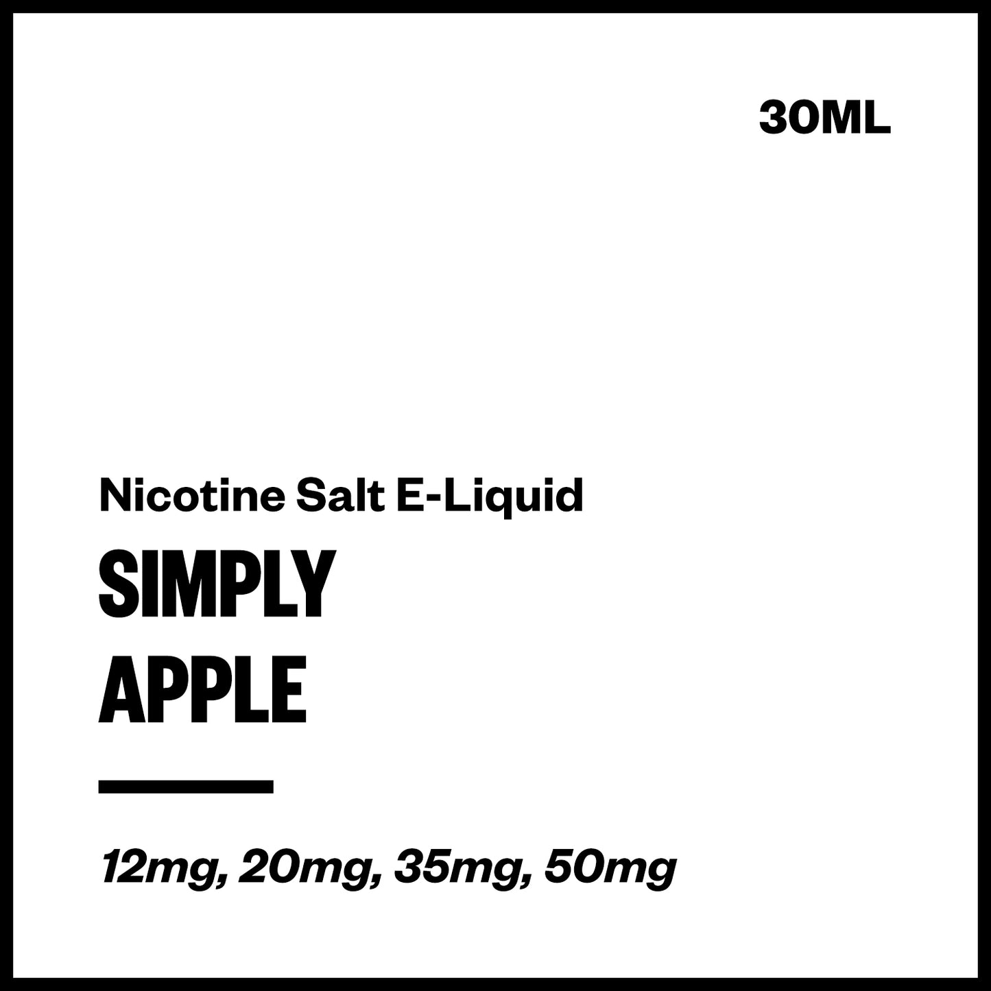 Simply - Apple (Nic Salt E-Liquid 30ml) | Vapourium NZ