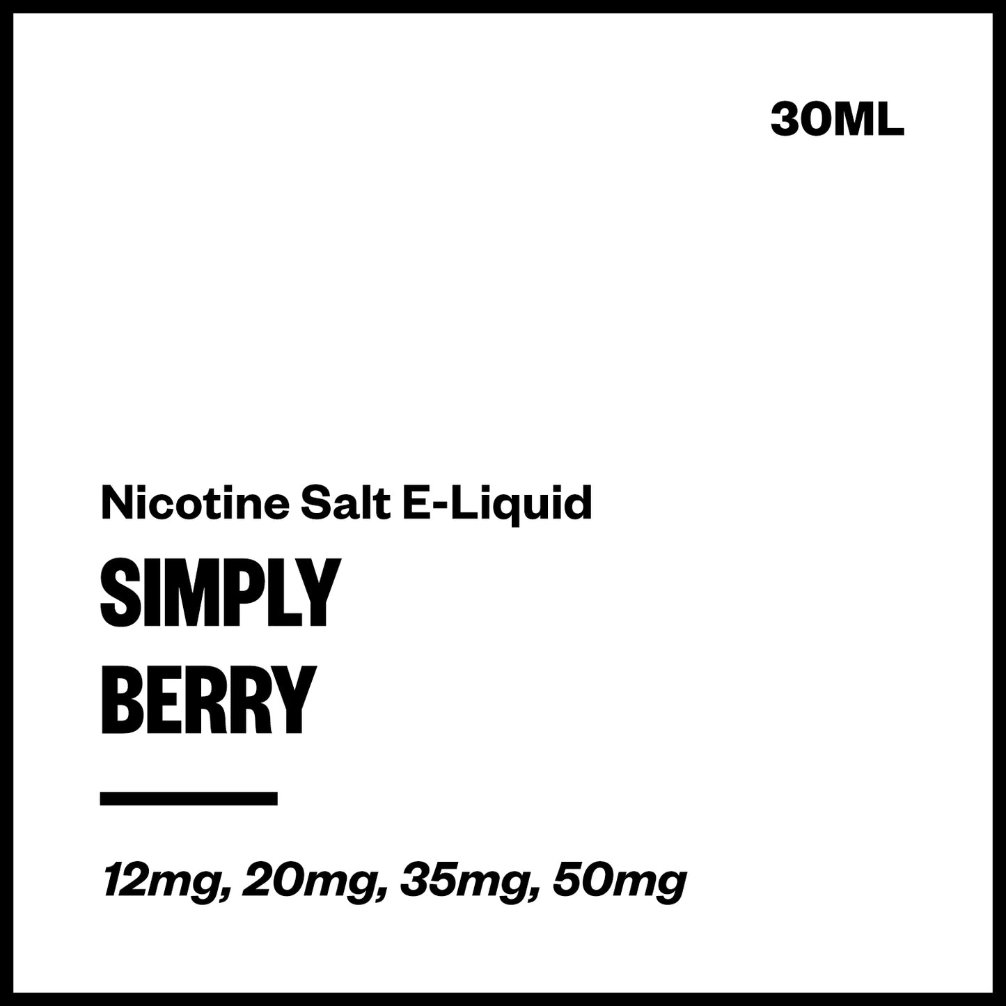 Simply - Berry (Nic Salt E-Liquid 30ml) | Vapourium NZ