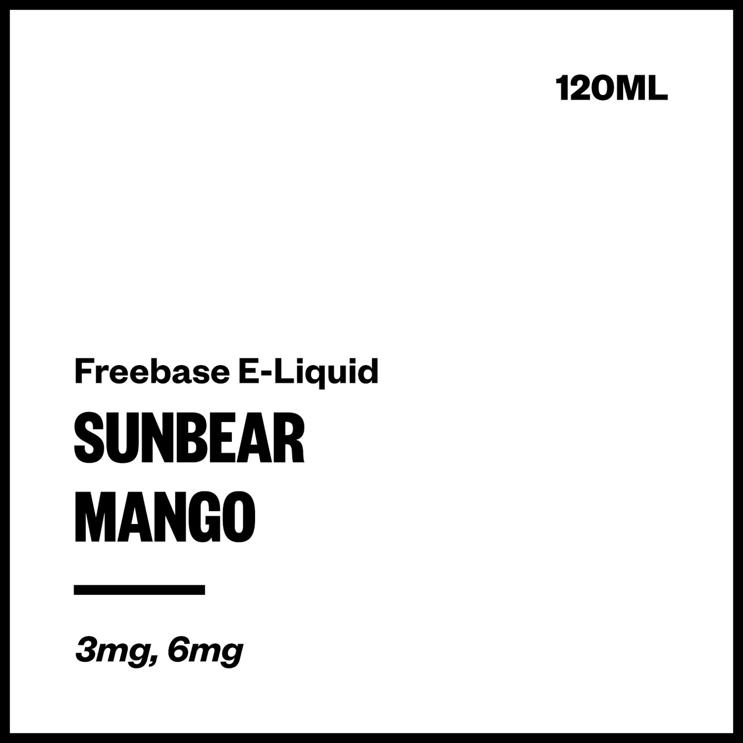 SunBear - Mango (Freebase E-Liquid 120ml) | Vapourium NZ